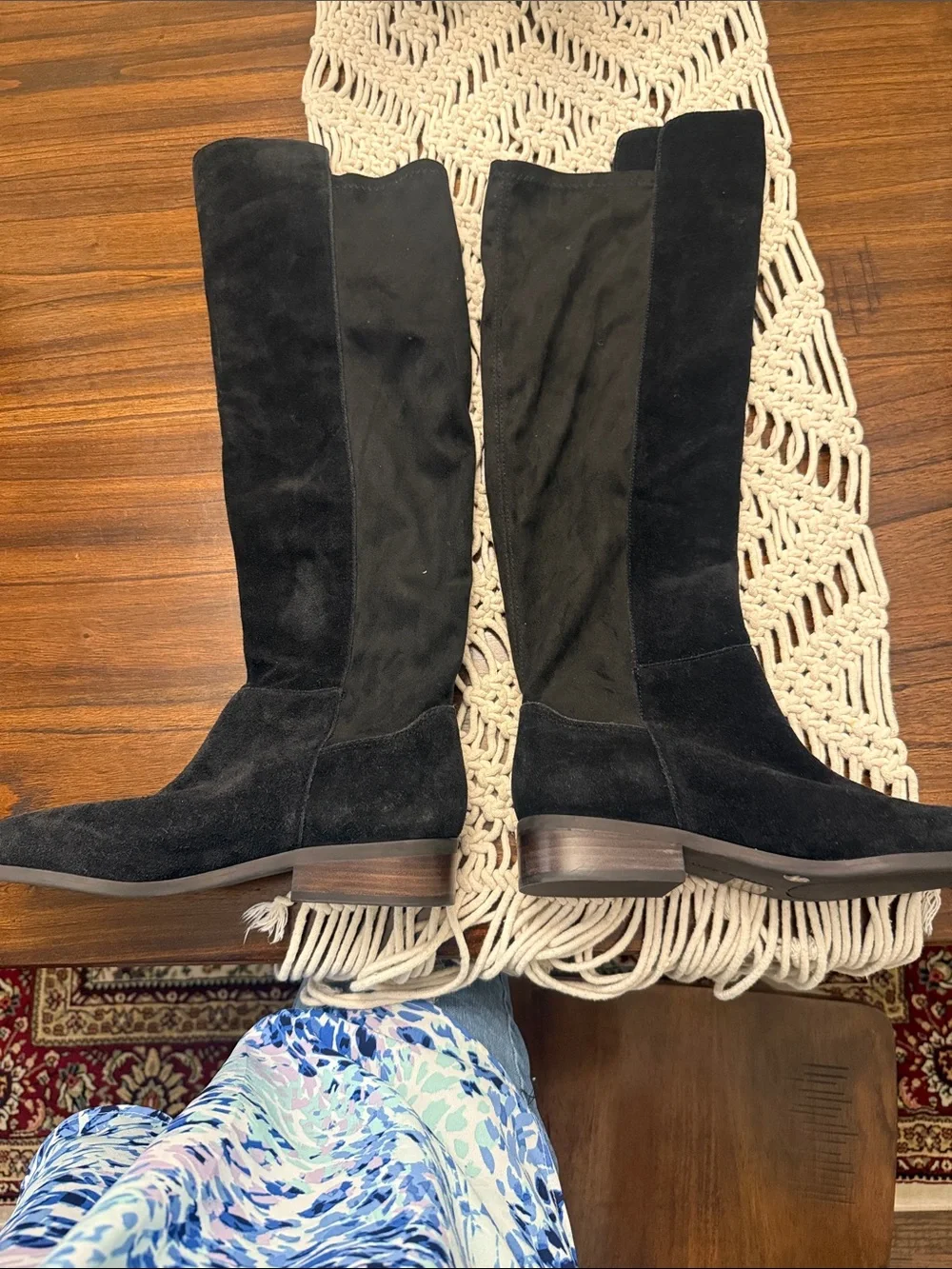 Lucky Brand Black Over-the-Knee Suede Boots